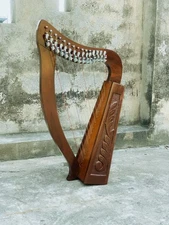 Handmade Rosewood 15 Strings Lyre Harp with Free Tuning key and Bag