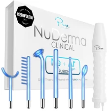 Pure Daily Care NuDerma Clinical Portable Skin Therapy Wand, Machine with 6 F...