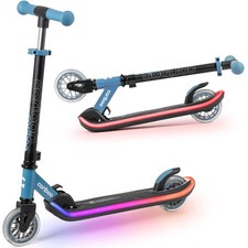 Trotinette Enfant 3 Ans 2 Roues Plateau Lumineux LED LEDstar Turquoise