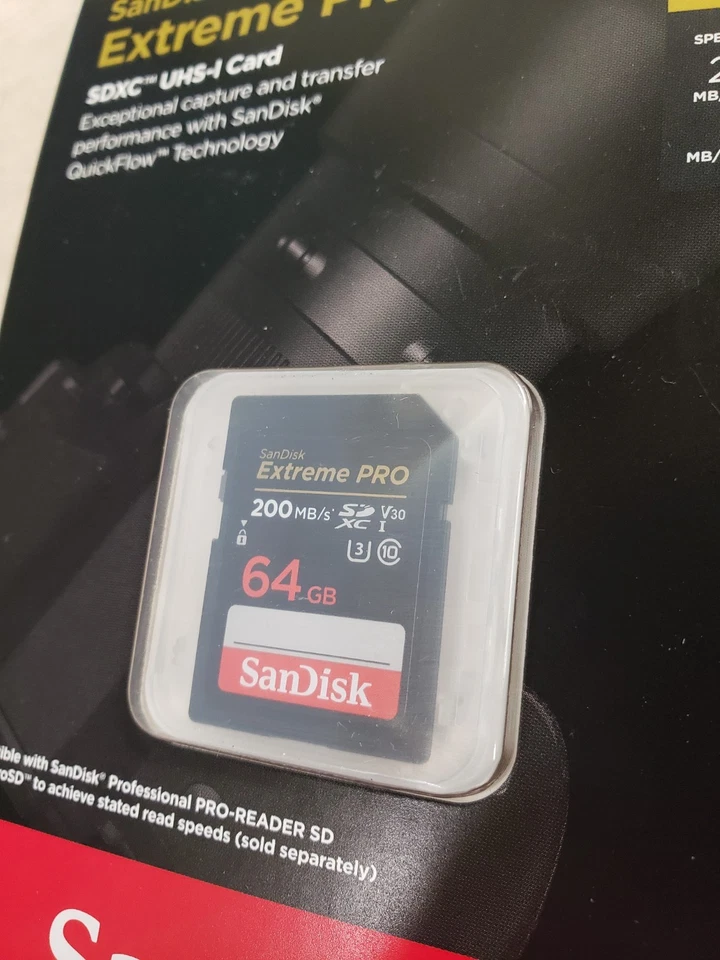 SanDisk 64GB Extreme PRO UHS-I SDXC Memory Card - Image 2 of 3
