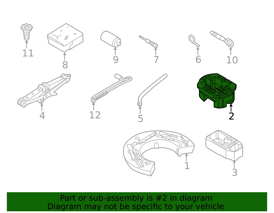 Volkswagen Jetta 2019 original - Compartimento de herramientas 5GM-012-115-D Foto 2 de 2