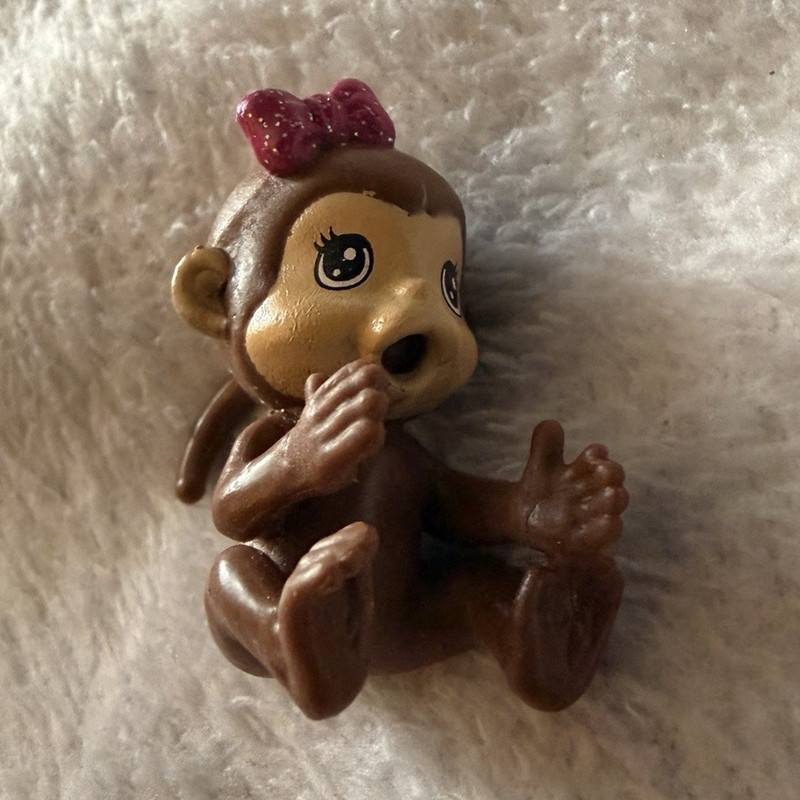 Barbie Monkey Figure I Can Be A Zookeeper Pink Bow No Bottle