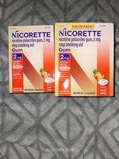 Nicorette Nicotine Quit Gum, 2mg Fruit Chill 160ct 100ct 260ct total Exp 2028