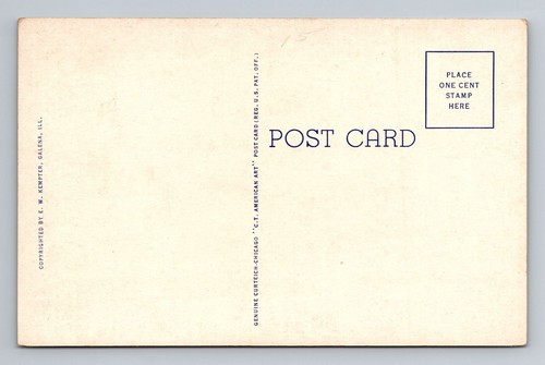 Galena IL-Illinois, Bedroom of Gen. U.S. Grant's Home, Vintage Souvenir Postcard - Picture 2 of 2