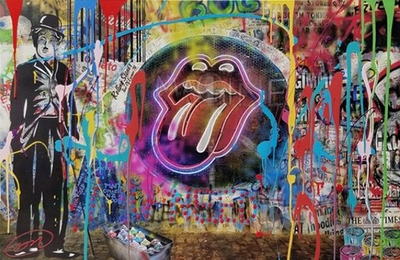 #ad OLIVER NEILSON ** WAITING ON A FRIEND **ORIGINAL MIXED MEDIA ON CANVAS $2597.00