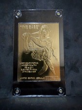 22k Gold Plated Babe Ruth Baseball Card In Protected Case