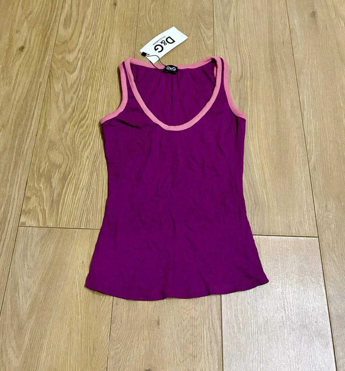 D&G ドルチェ&ガッバーナ ラインストーン タンクトップ XS ピンク Dolce&Gabbana Tank Tops for Women for sale - eBay
