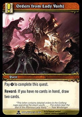 Heavy Play WoW TCG Orders From Lady Vashj Servants of the Betrayer World of Warc