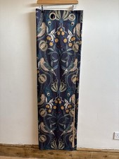 Havisham Navy Peacock Bird Eyelet Lined Curtains 66x54 Pair New Unused