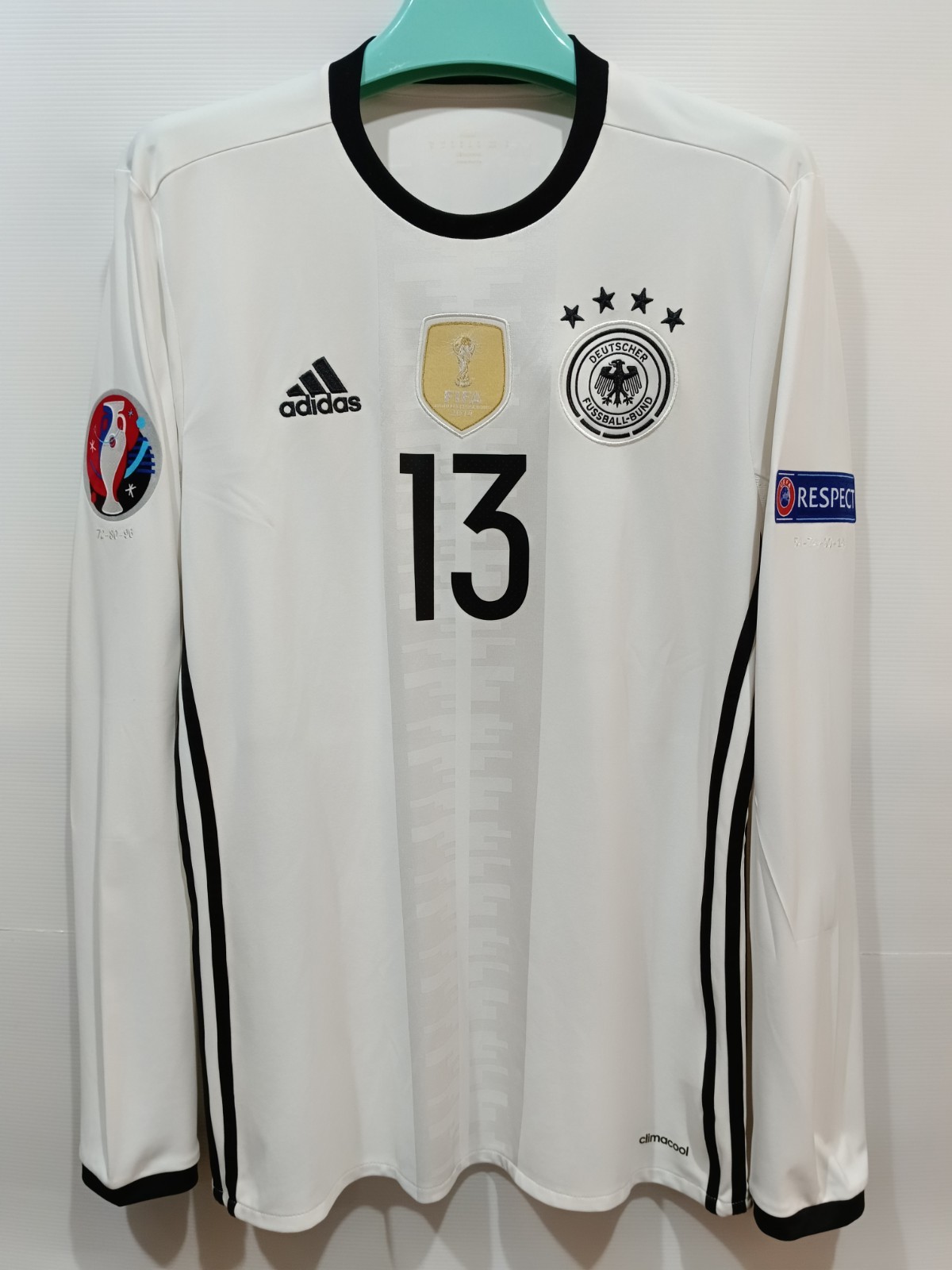 ⚽Original Vintage Germany 🇩🇪 2016-2017 Home Long Sleeve Soccer Jersey ⚽MULLER