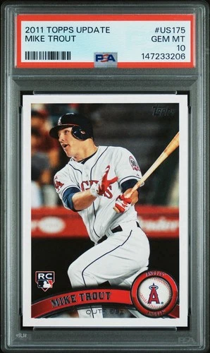 2011 Topps Update #US175 Mike Trout Angels RC Rookie PSA 10 GEM MINT