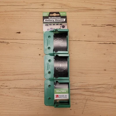 STEALTH MOUNTS BATTERY CLIP MOUNTS 6 PACK GREEN METABO HITACHI HIKOKI NEW CG O02