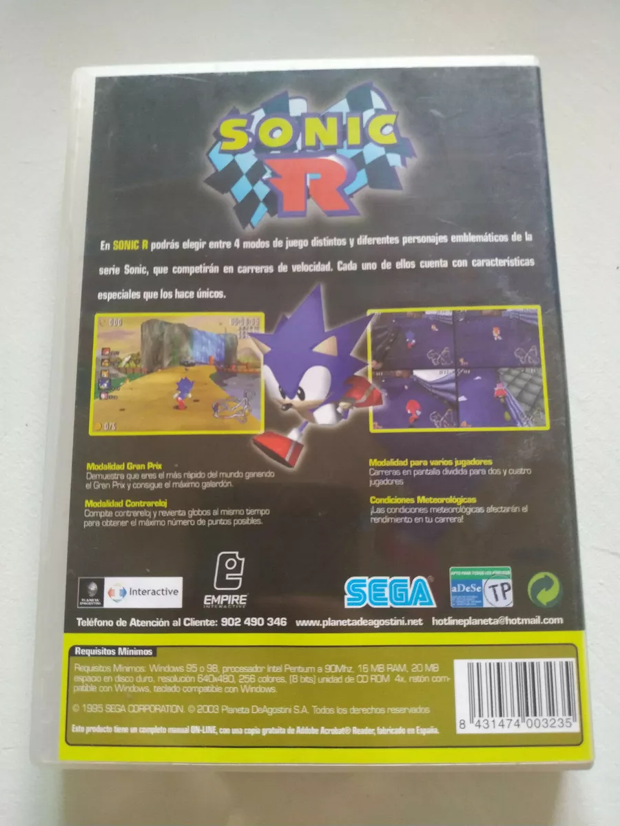  Sonic R : MADE FOR SEGA PC FOR COMPUTER PC CD-ROMS