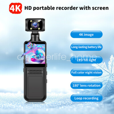 4K Action Camera Sports Camera Video Recorder Wifi HD 180° Rotatable Camcorder