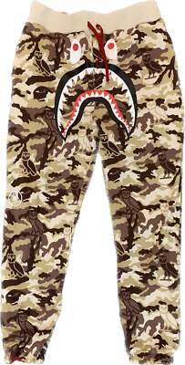 BAPE X OVO REVERSIBLE WOODLAND CAMO SHARK SWEATPANT - AUTHENTIC
