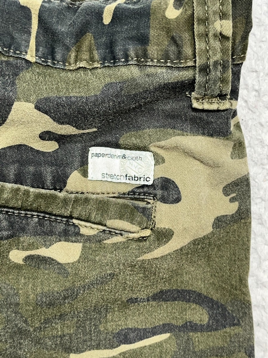 Paper Denim & Cloth Camo Cargo Shorts Mens 44 Stretch 11