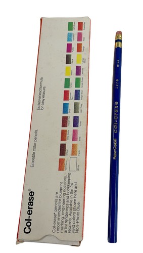 Vintage Col-erase 20004 Blue #1276 (12) Pencils Faber Castell