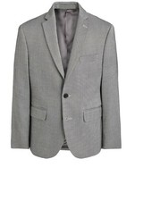 NWT Ralph Lauren Big Boys Classic-Fit Stretch Black/White Herringbone Blazer 14