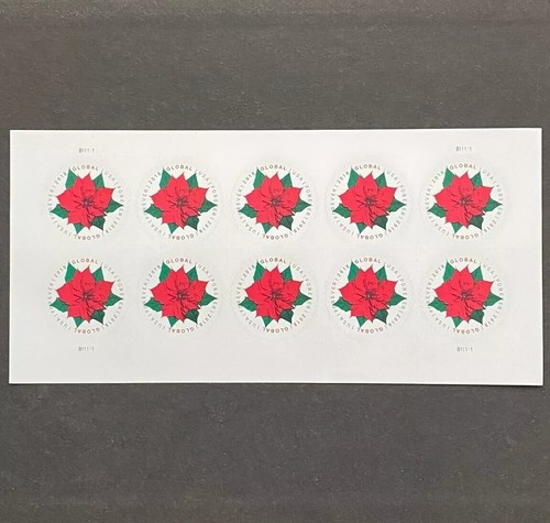 USA 2018 Stamps Global Forever Poinsettia Sheet of 10