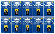 10 VARTA SUPER HEAVY DUTY 9V Block Batteries 6F22 6LR61