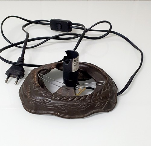 1936 Tin Chi Bronze Tischlampe Design Sadeck, zum herrichten - Bild 7 von 11