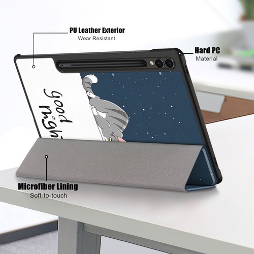 Funda inteligente con soporte triple de cuero para Samsung Galaxy Tab S7 S8+ S9+ S9 FE+ - Imagen 96 de 114