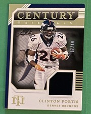 2020 Panini National Treasures Century Materials Prime /49 Clinton Portis #CM-CP