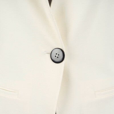68459 auth GIORGIO ARMANI ivory viscose jersey KNIT COLLAR Blazer