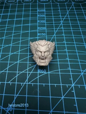 1/4  Wolverine Head Model Logan Emoji 3 White Model Ornament