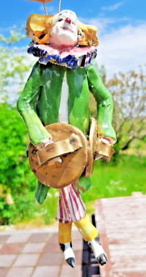 SEVERINO MORLIN ITALY MODERNIST MUSIK CLOWN m. BECKEN WAND KERAMIK MID CENTURY