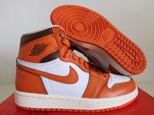 WMNS NIKE AIR JORDAN 1 RETRO HIGH OG WHITE-STARFISH-SAIL SZ 5.5 [DO9369-101]