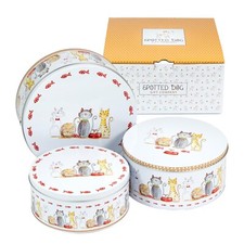 Cake Storage Tins Set of 3 Airtight - Cupcake Biscuit Tin Storage Box