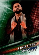 2019 Topps WWE SmackDown Live Green #45 Samir Singh - NM-MT