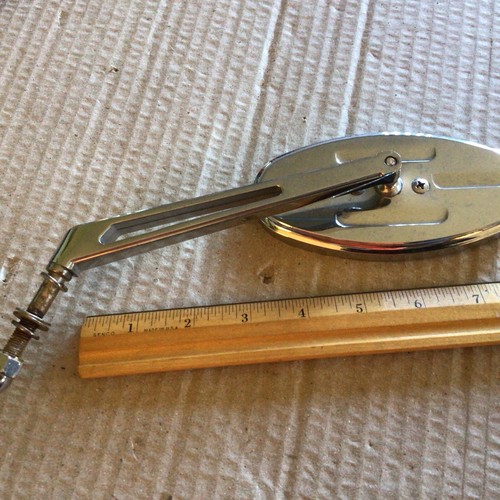 Pair of Unmarked Motorcycle Mirrors Chrome,as is used condition - Picture 4 of 21