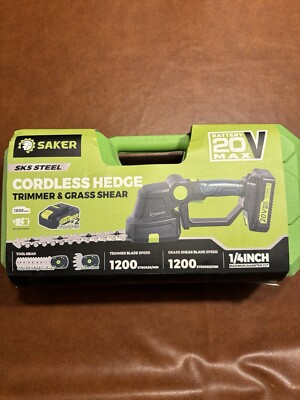 Saker 20v Cordless Hedge Trimmer And Grass Shear