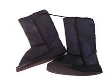 BNWT Little Girls Sz 6 Rivers Doghouse Brand Long Black Sparkle Slippers Boots
