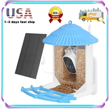 Smart Bird Feeder with Camera, Bird Feeder Camera Wireless with Solar Powered