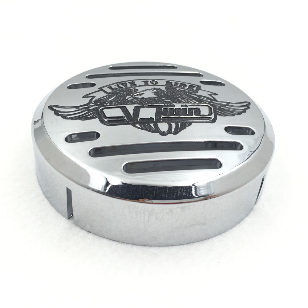 SMT Chrome Horn Cover For Kawasaki Vulcan 800 & Yamaha V-Star 650/1100 - Billet Aluminum, Easy Fit