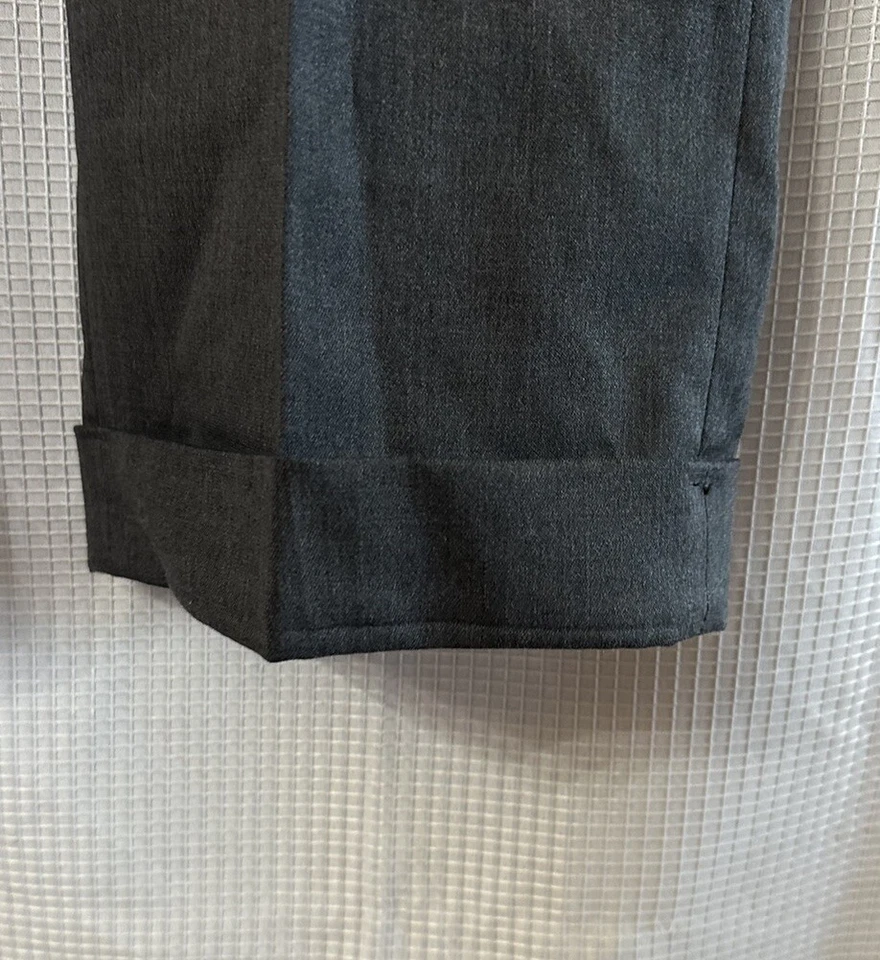 NUEVO CON ETIQUETAS DKNY The Reade Pantalones de vestir para hombre con puños plisados individuales Pantalones Talla 34x30 Foto 3 de 4