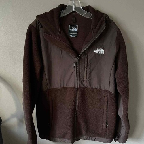 WOMENS BROWN FLEECE NORTH FACE ZIP UP 