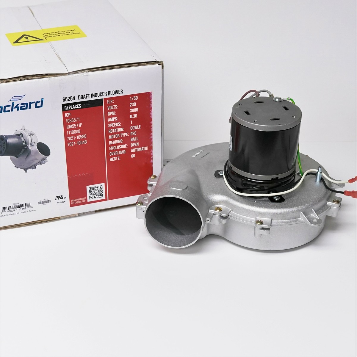 Packard 66254 Furnace Draft Inducer Motor Replacement for ICP