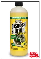Garbage Disposal Drain Cleaner and Odor Remover for Sink 33.8 Oz. Lemon