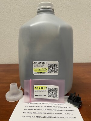 (1,000g) AR-310NT Toner Refill for Sharp AR-M256 257 258 316 317 318 + 2 Chips