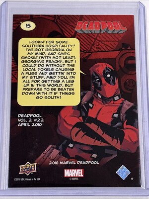 2018-19 Upper Deck Marvel Deadpool Red Foil Trading Card #15 The Helmet | eBay 2018-19 Upper Deck Marvel Deadpool Red Foil Trading Card #15 The Helmet | eBay