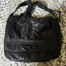 Borsa a tracolla Emporio Armani Parfums nera messenger lap top unisex