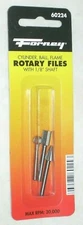 Forney 60224 Rotary File Set Cylinder, Ball & Flame Shape Files w 1/8" Shank 3pk