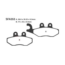 Pair Brake Pads EBC SP SFA353HH Piaggio 250 for Vespa GTV 2006-2016