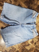 Vintage Palmettos Womens Size 11 Two-Tone High Rise Denim Cutoff Shorts 1980's