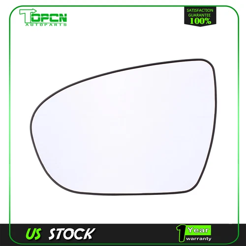 Door Mirror Glass W/Plate Lh Chrome Flat Heated For 11-15 Kia Optima 87611-2T110