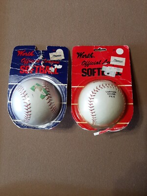 Lot of Two Vintage WORTH Softballs New Old Stock